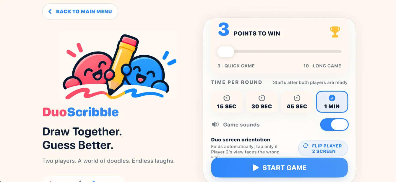 Customizable round timer and points-to-win controls